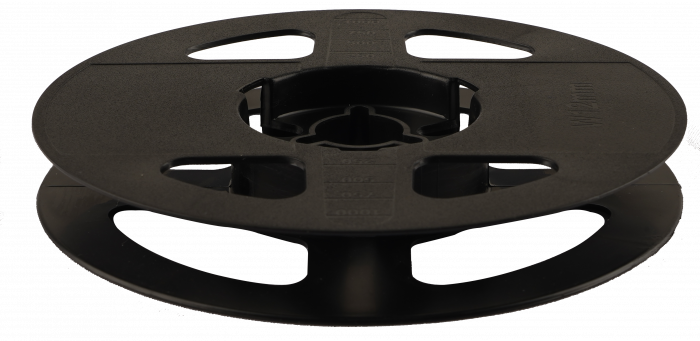 black plastic reels