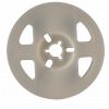white plastic reels