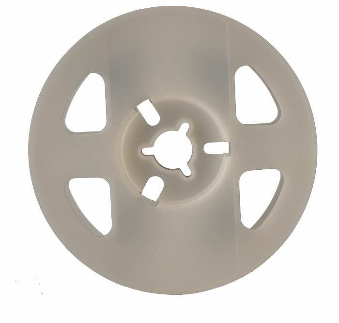 white plastic reels